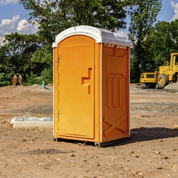 how often are the portable toilets cleaned and serviced during a rental period in Calamus